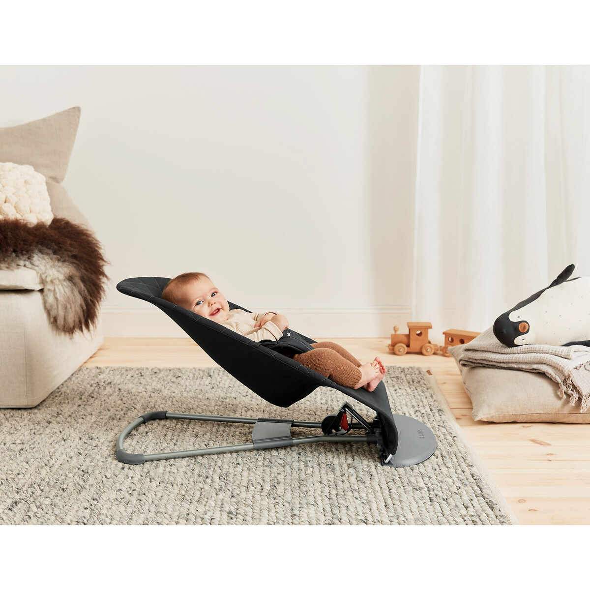 Transat bliss tissé matelassage classique noir, BABYBJORN