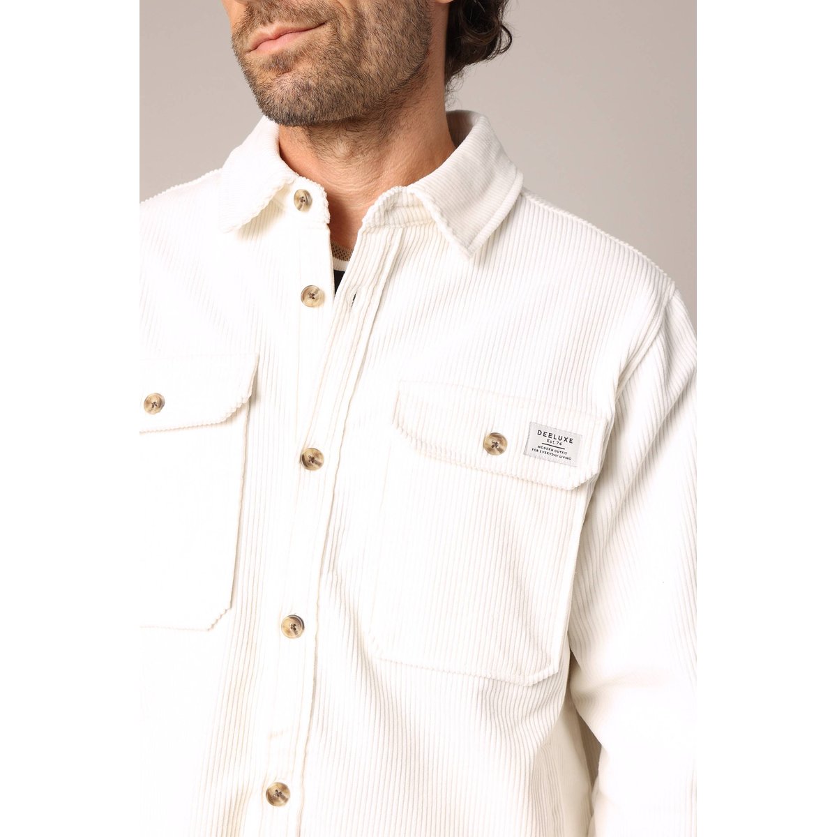 Surchemise en velours 100% coton ALINO ecru, DEELUXE