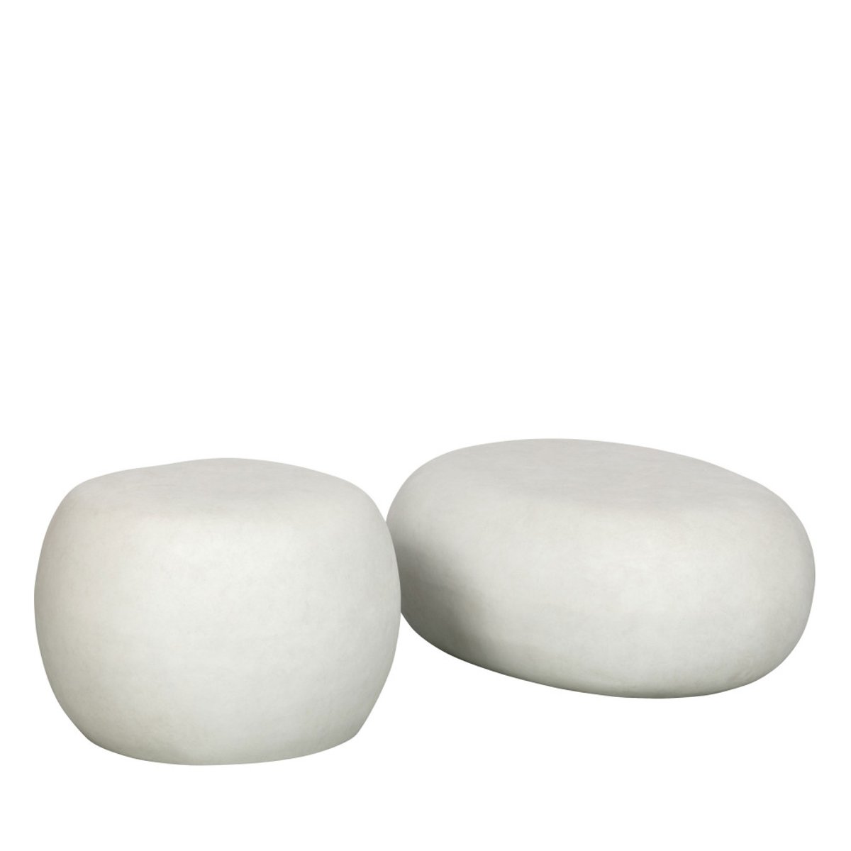 Table d'appoint en fibre d'argile PEBBLE blanc, VTWONEN