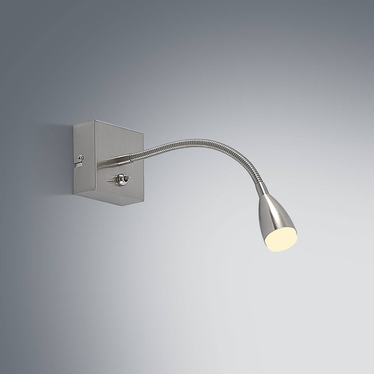 Applique en métal moderneLED, Jolka nickel satiné, LINDBY