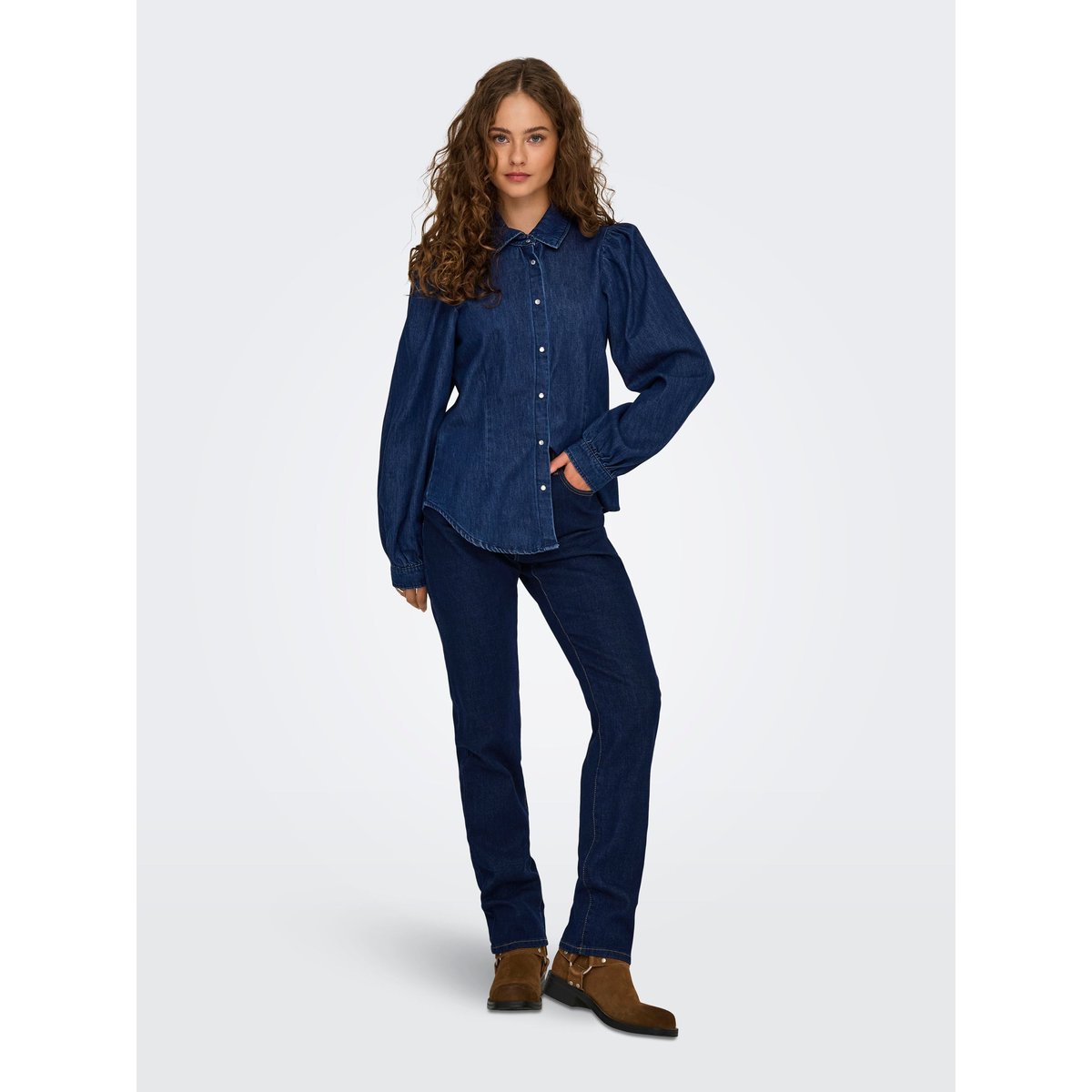 Chemise En Denim dark blue denim, ONLY