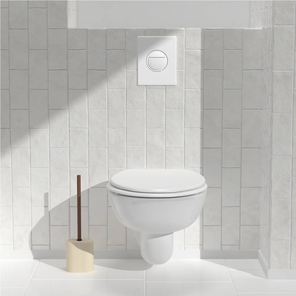 Brosse WC ovale ARGILEO beige, 5FIVE SIMPLY SMART
