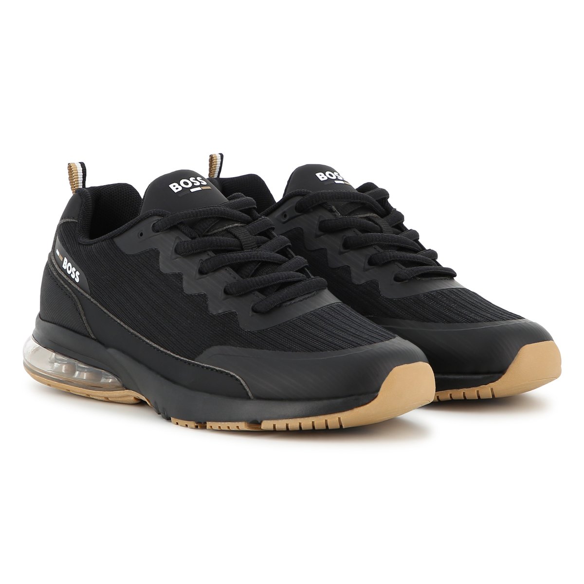 Baskets basses à lacets black, BOSS KIDSWEAR