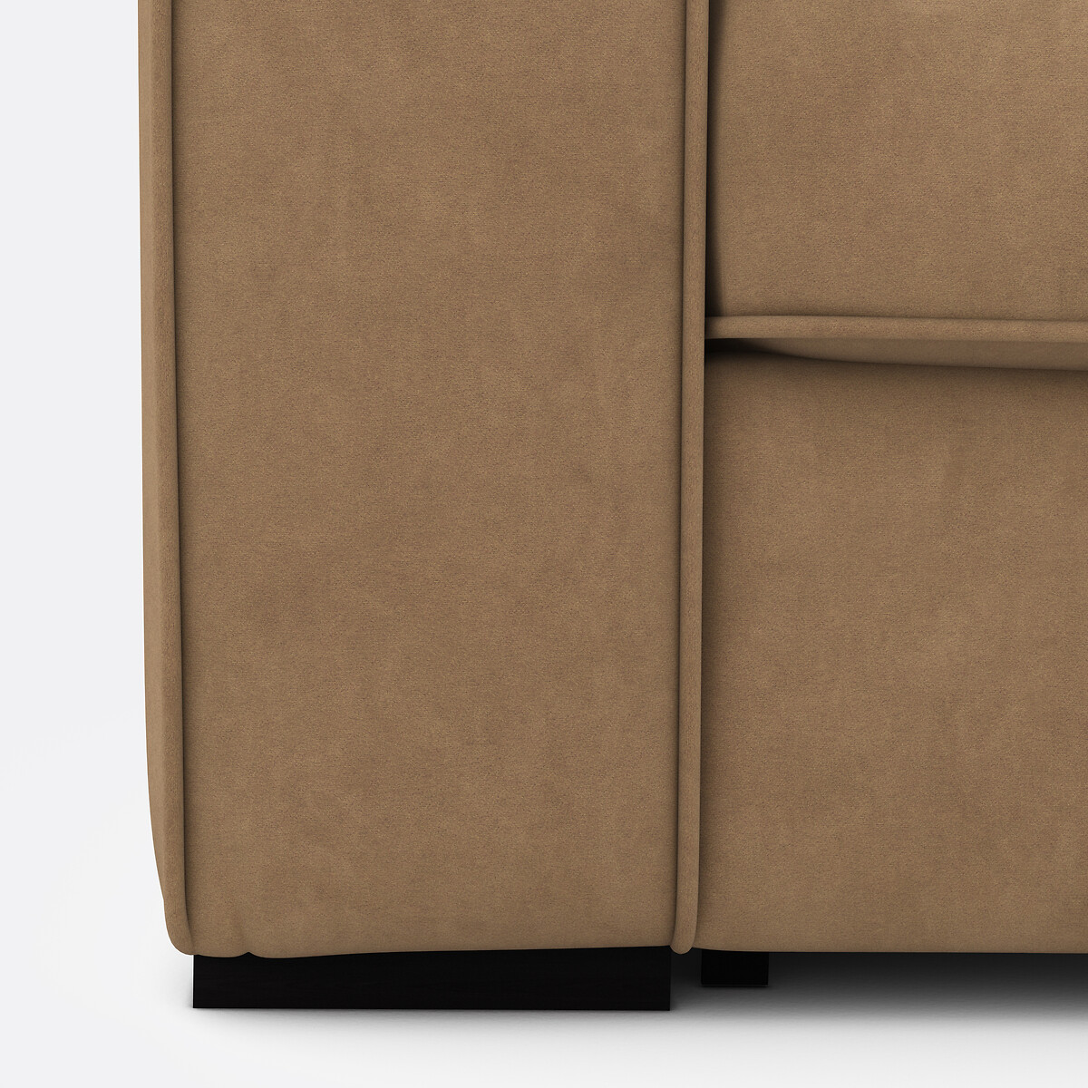 Sofá cama de terciopelo, espuma HR premium, Cecilia capuchino, LA REDOUTE INTERIEURS