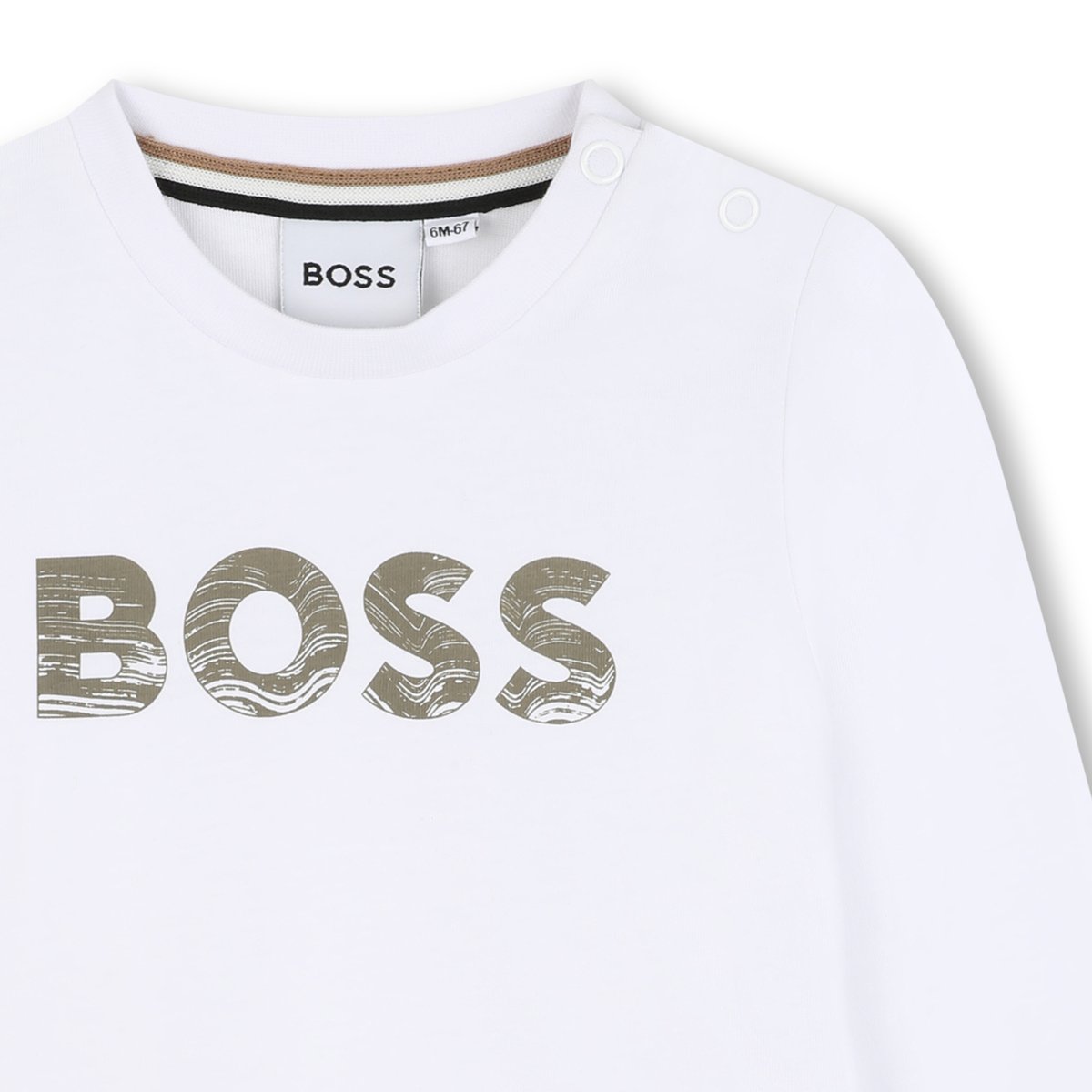 T-shirts à manches longues blanc, BOSS KIDSWEAR