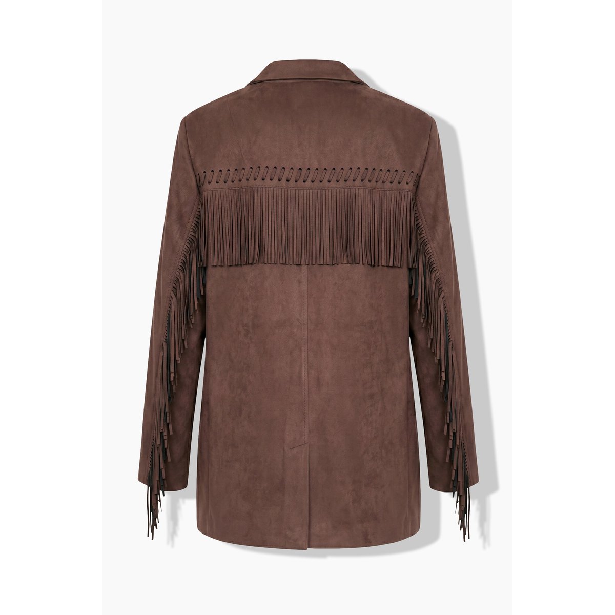 Blazer oversized en similicuir suédé marron, STUDIO UNTOLD