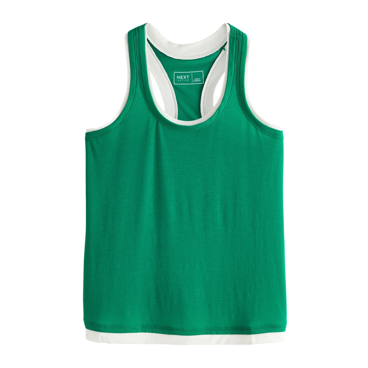 Débardeur de sport superposé active vert, NEXT