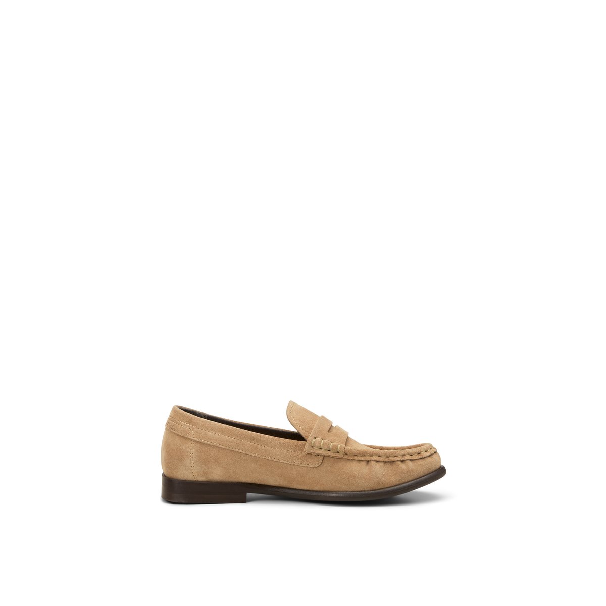 Loafer en cuir de vachette velours de haute qualité marron clair, MARC O'POLO