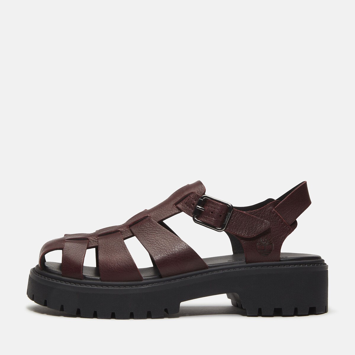 Sandali in pelle Stone Street Fisherman rosso bordeaux scuro, TIMBERLAND