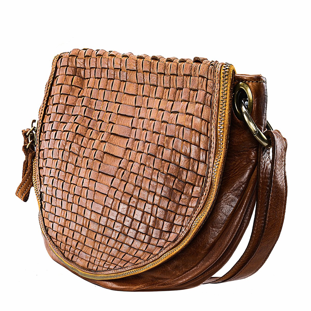 Sac à main en cuir vintage italien MISS BAYE camel, OH MY BAG