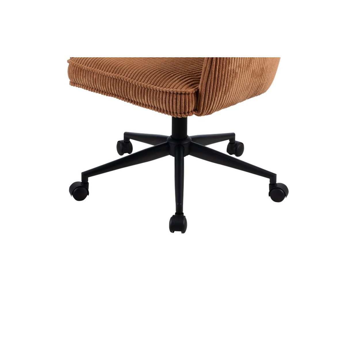 Chaise de bureau velours côtelé caramel, ZAGO