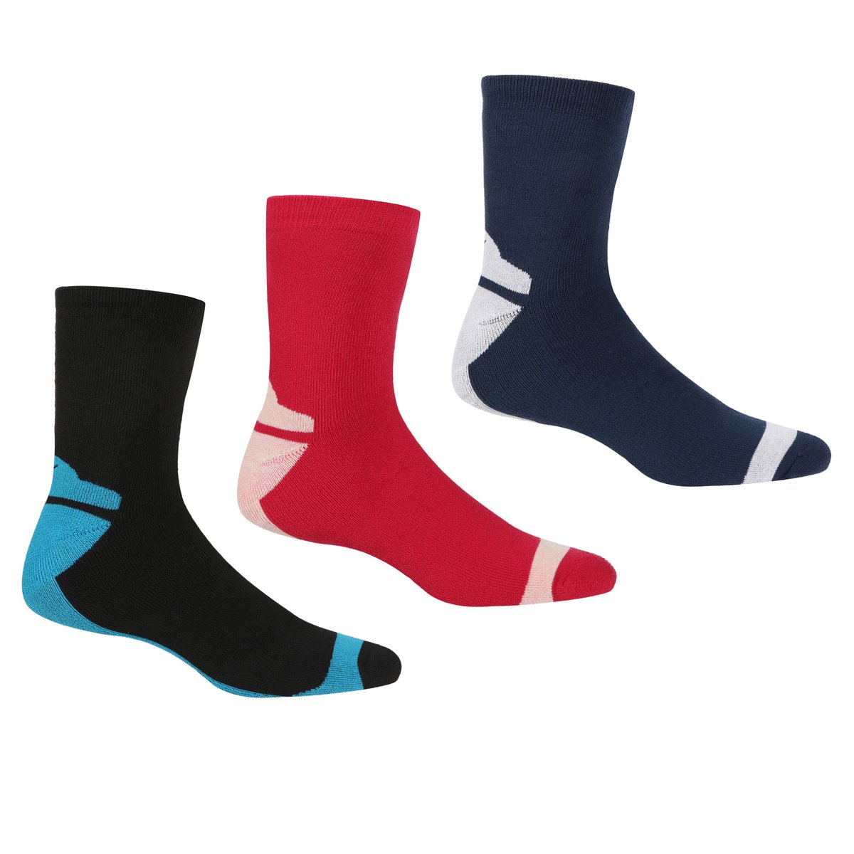 Chaussettes pour bottes noir / rouge vif / bleu marine, REGATTA