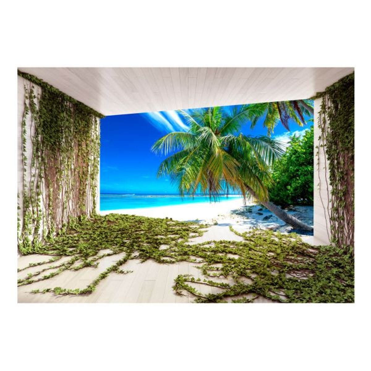 Papier peint intissé panoramique Paysage Beach and Ivy vert, EDEN