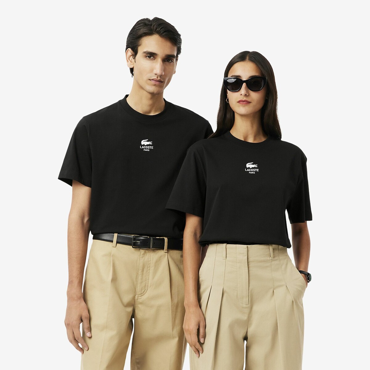 Centred Logo T-Shirt black, LACOSTE