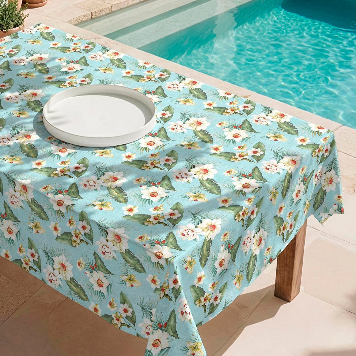 Nappe anti-taches Bora - 100% coton - turquoise, NAF NAF HOME