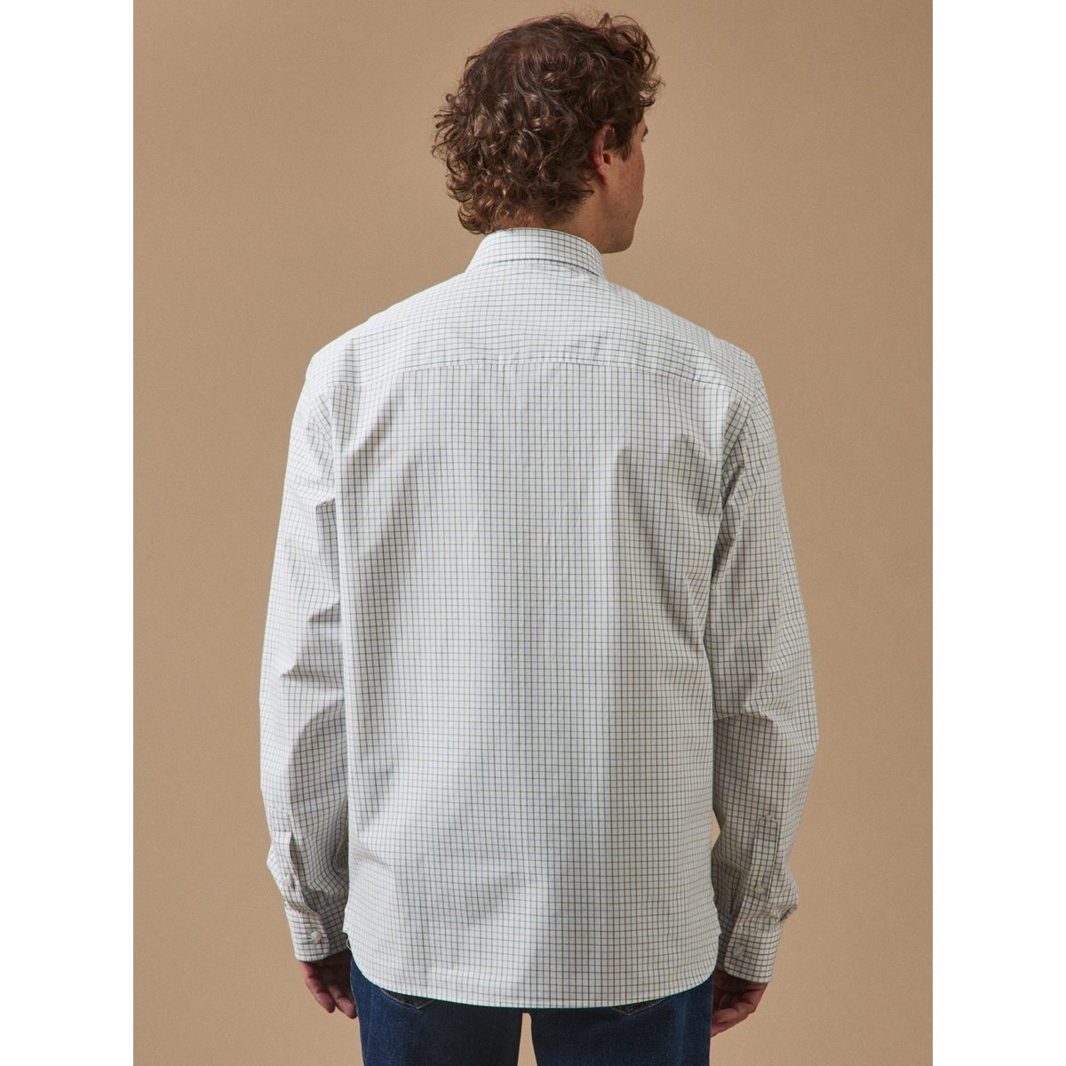 Chemise carreaux Tattersall - coupe contemporaine tattersall bleu/vert, CYRILLUS