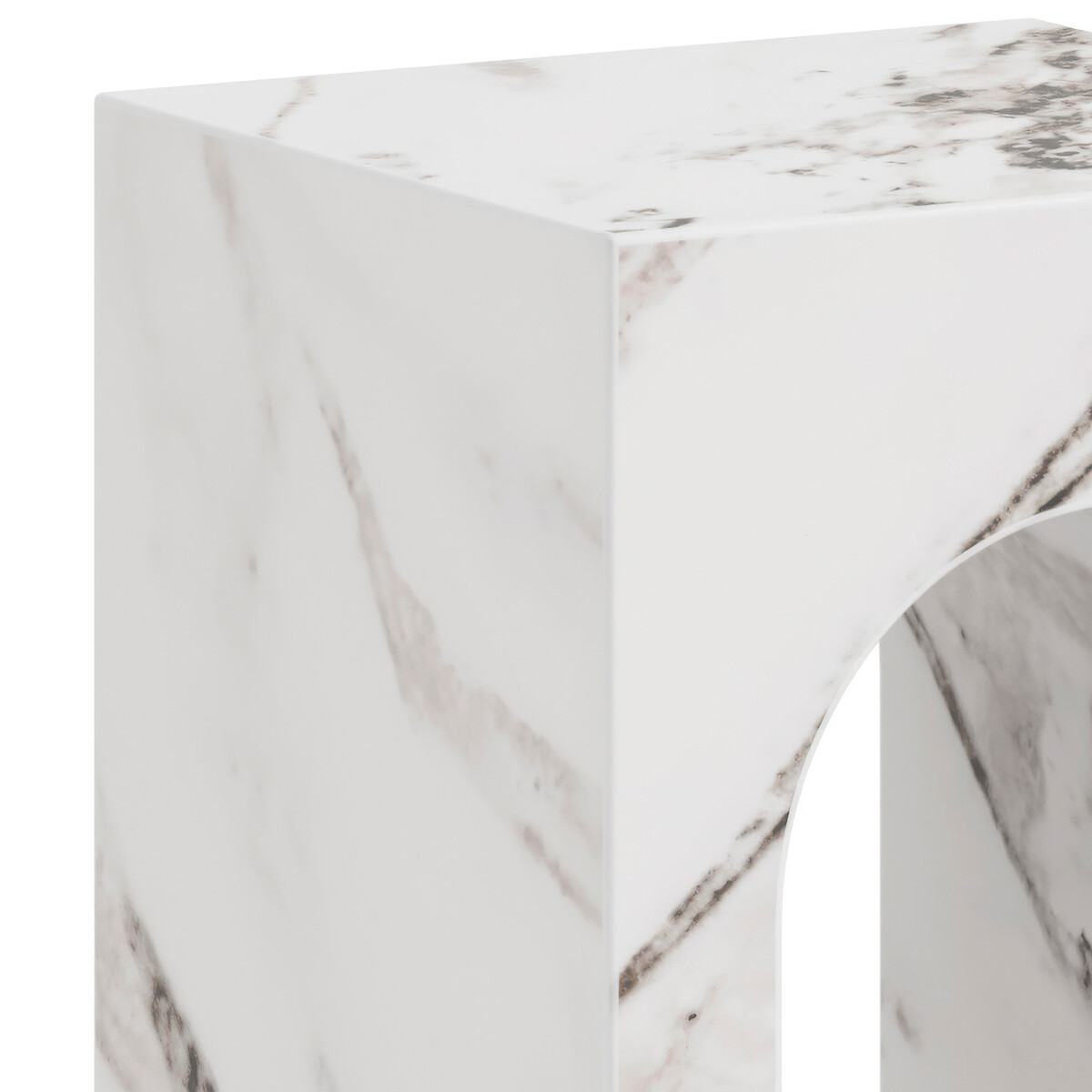 Cecilia Calacatta Faux Marble Side Table white marble, ÉDITÉ