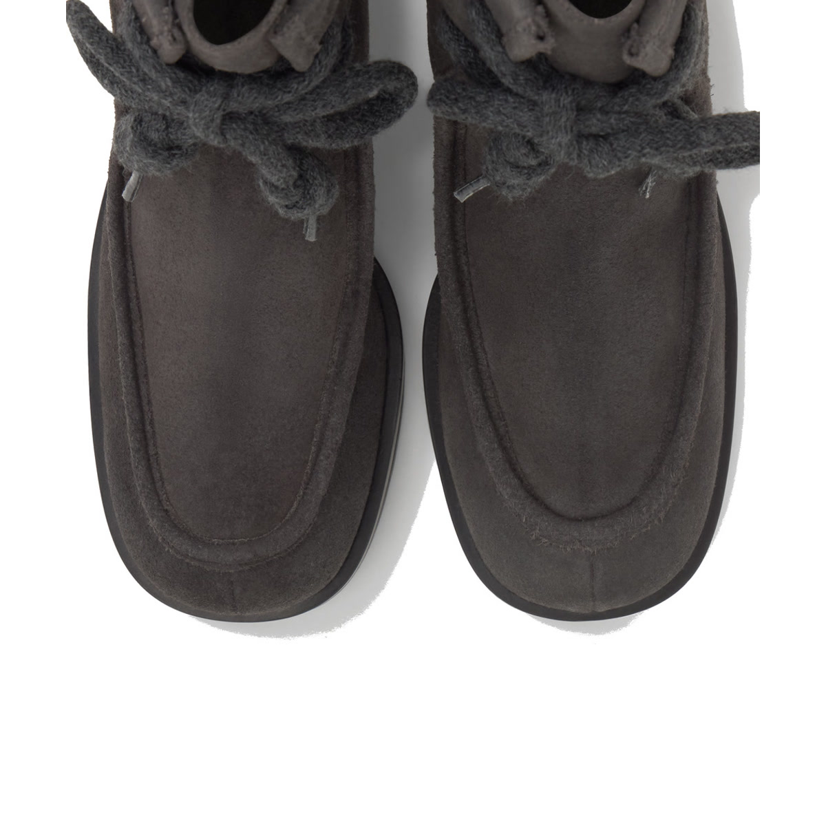 Bottines à talon bloc à lacets en cuir NARNIA gunmetal, CASTANER