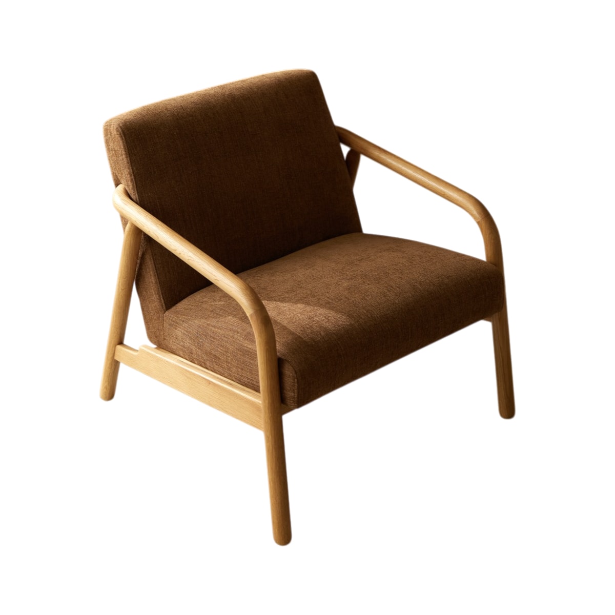 Fauteuil en Tissu massif, AXEL marron, TIKAMOON
