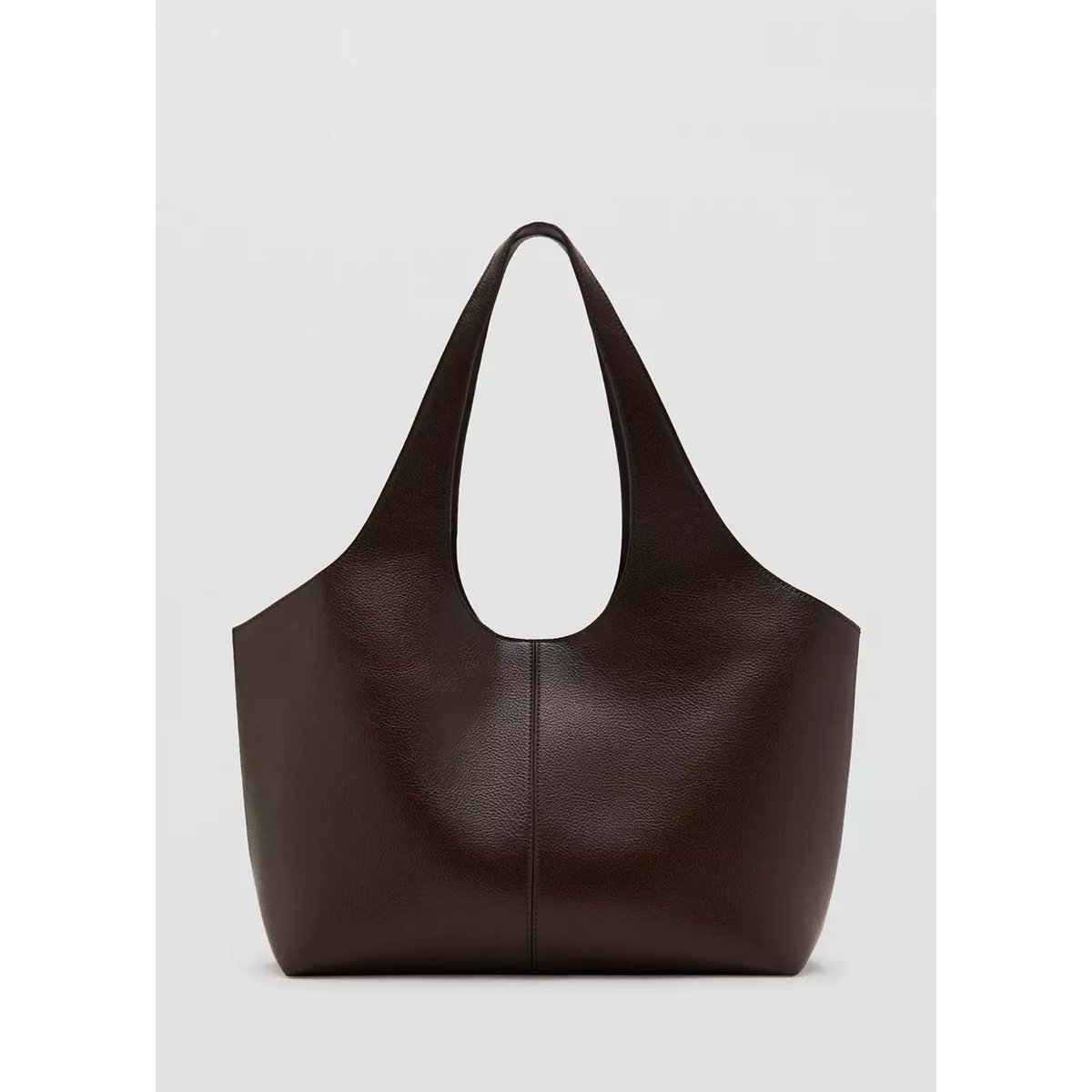 Grand sac cabas chocolat, MANGO