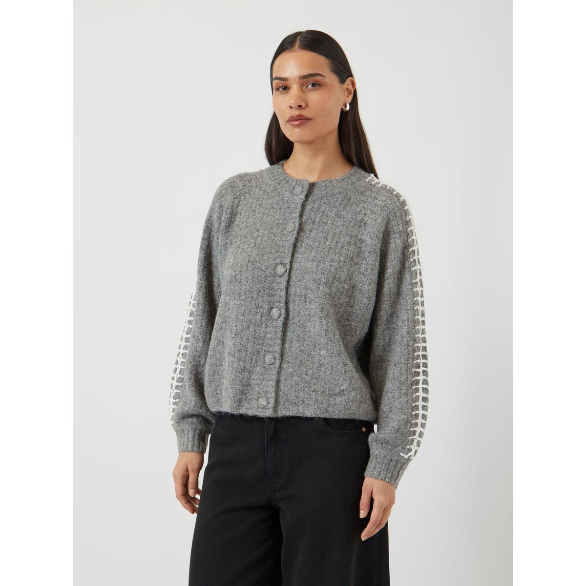 Cardigan En Maille medium grey melange, YAS