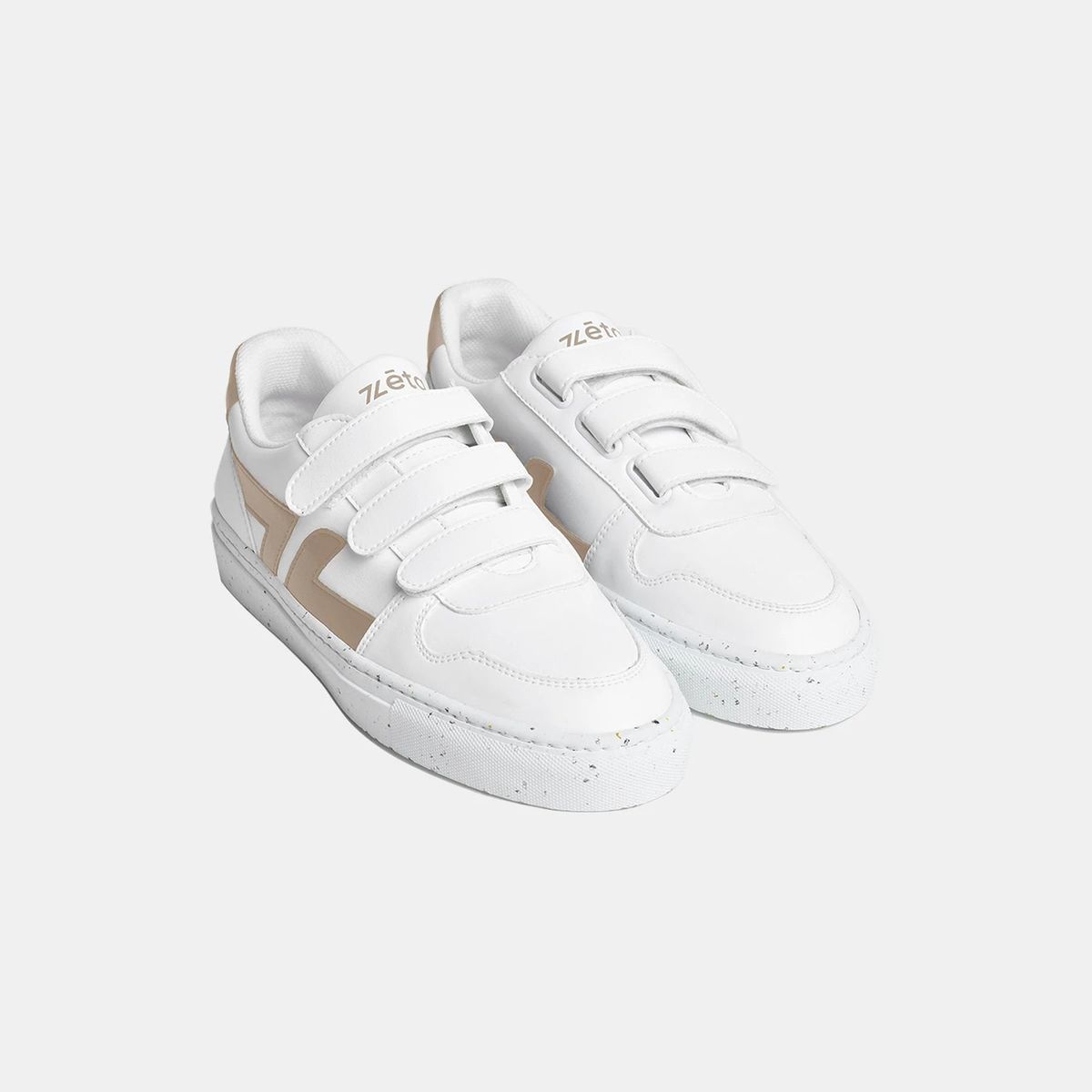 Basket Basses, VELCRO beige - blanc, ZETA