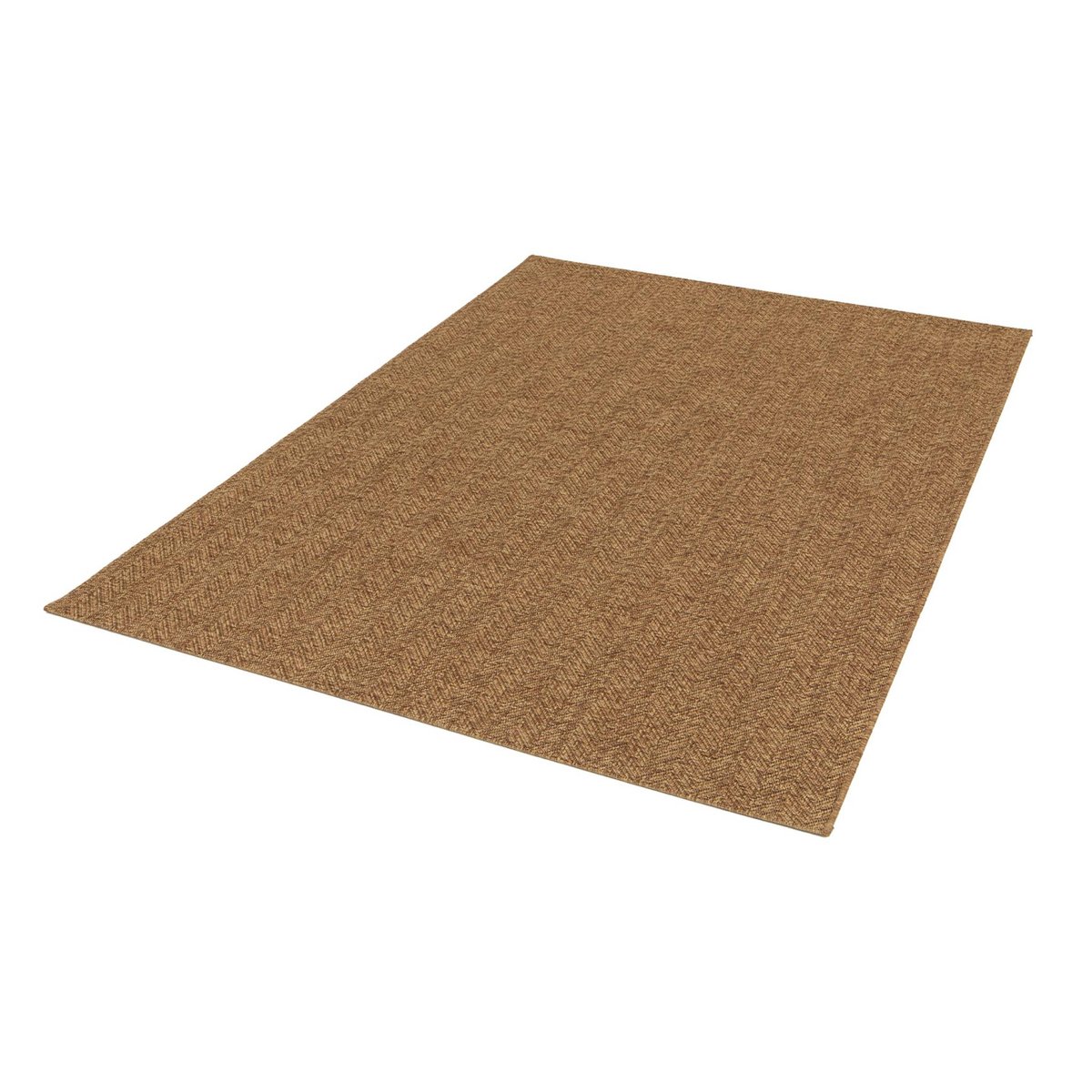 Tapis intérieur rectangulaire OLIVER effet jute coloris caramel, SWEEEK