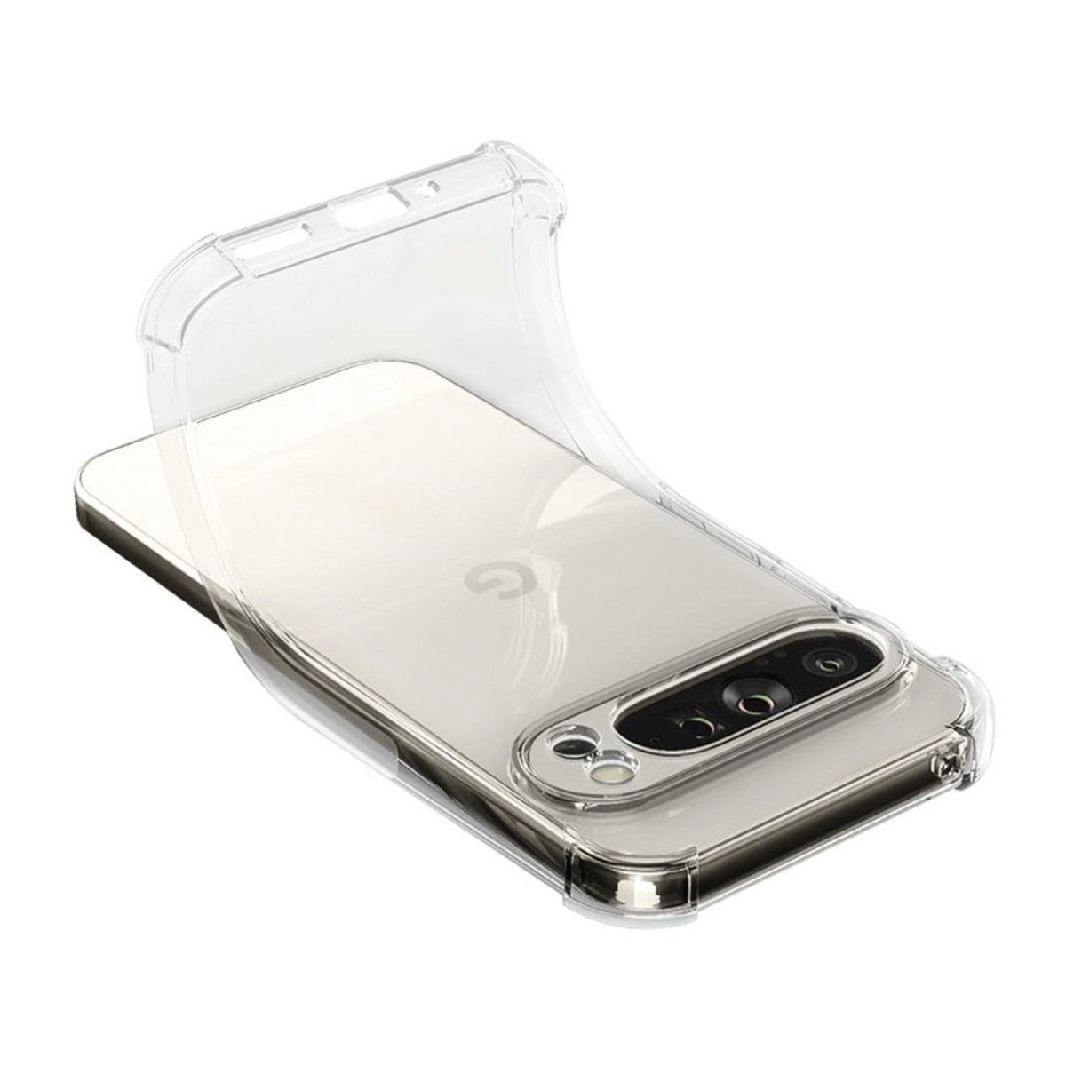 Coque anti-choc souple angles renforcés Pixel 9 Pro transparent, EVETANE