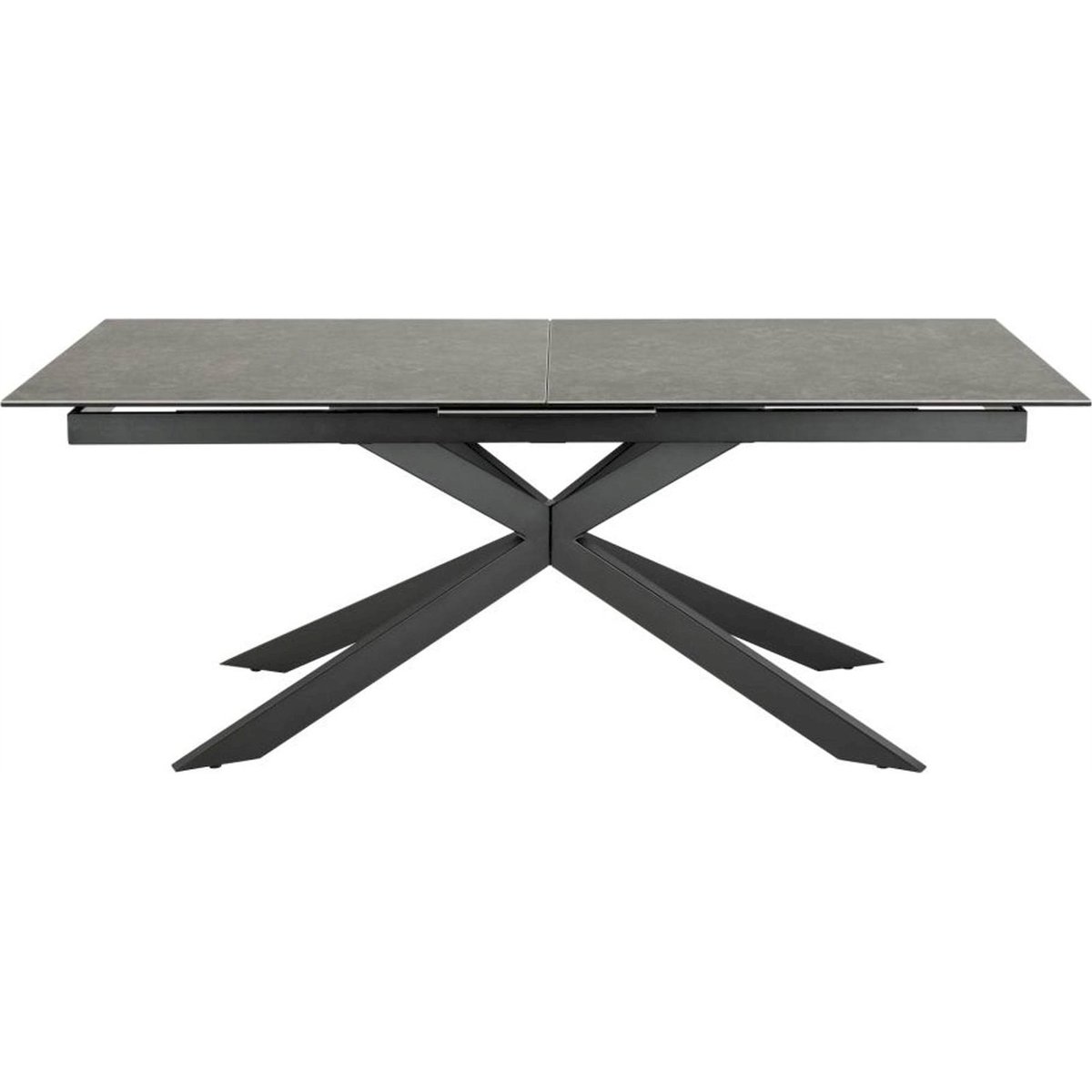 Table à manger extensible SHIMESS céramique noir effet béton, RECOLLECTION