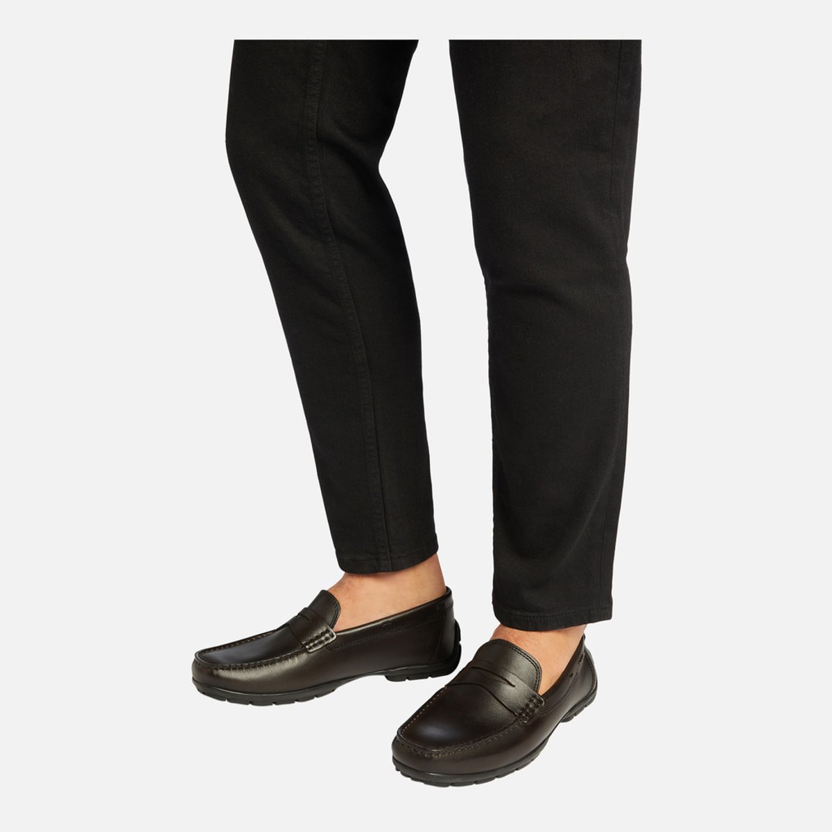 Mocassins U MONER W 2FIT brun foncé, GEOX