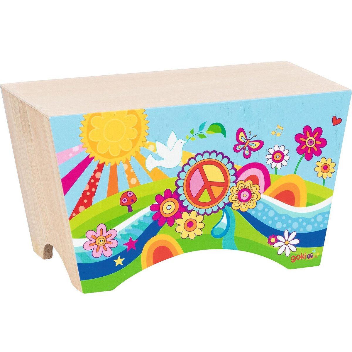 Cajon Flower Power bleu, GOKI
