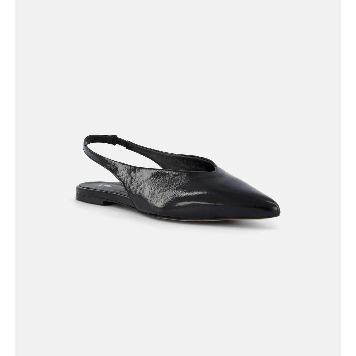 Ballerines slingback plates calie cuir noir, GALERIES LAFAYETTE