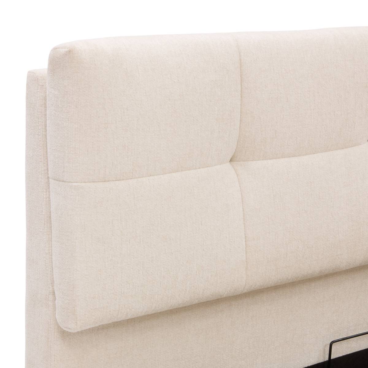 Lit coffre rectangulaire avec rangement SOA blanc, ATMOSPHERA