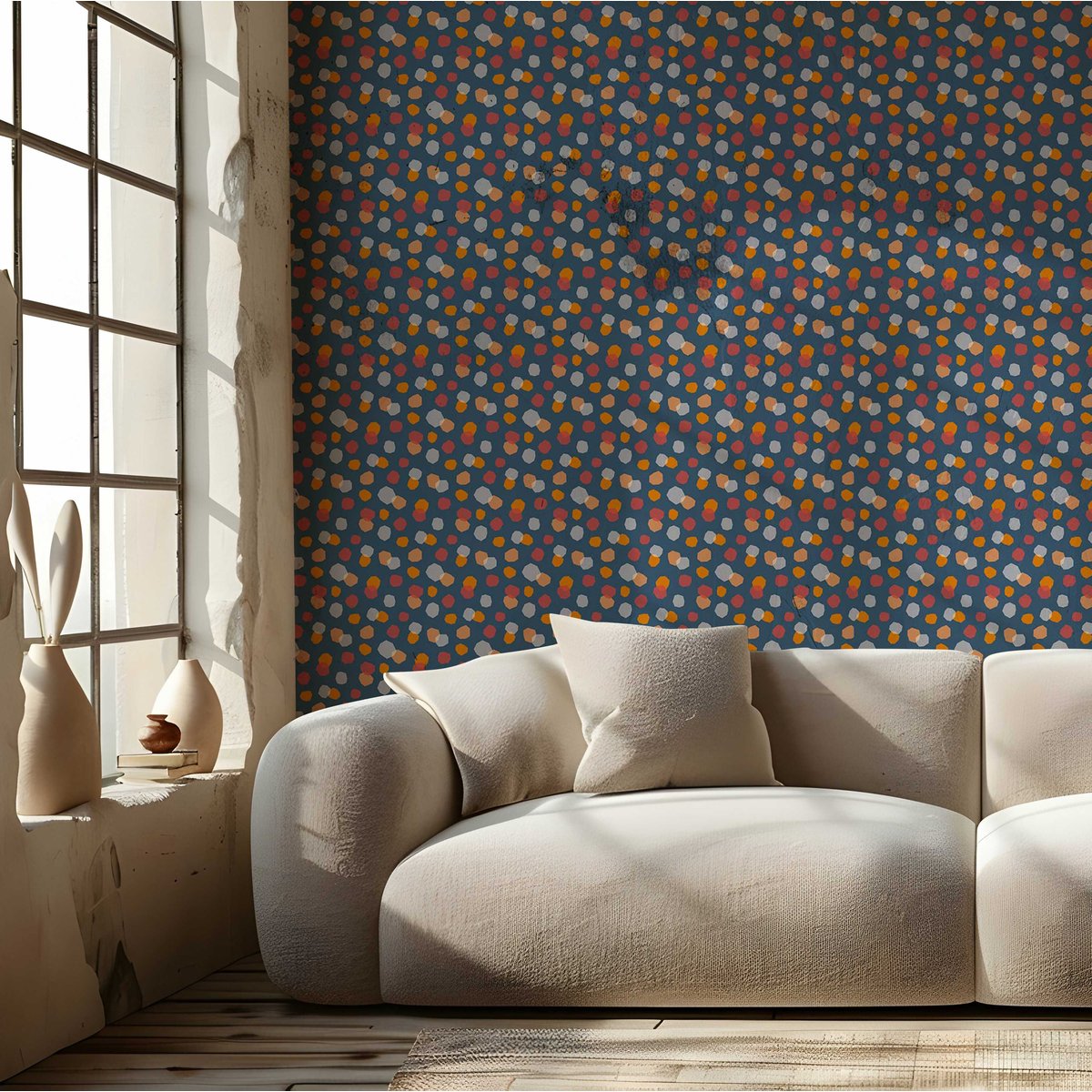 Papier peint bulle intissé, HEXOA