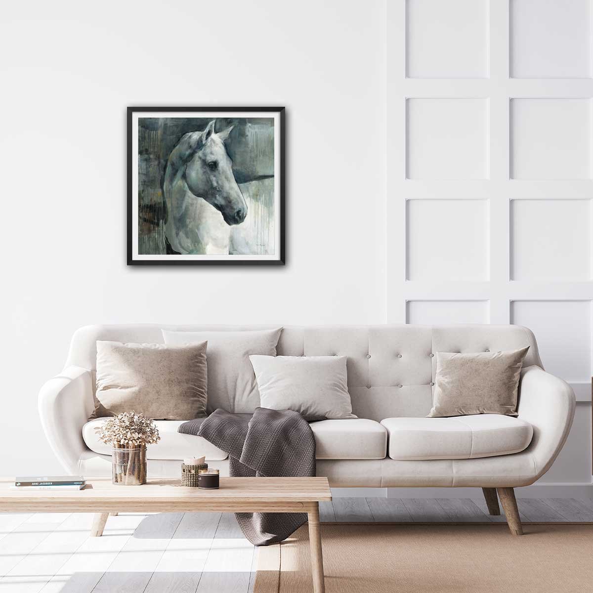 Affiche Oldenbourg portrait affiche + cadre en bois - noir, HEXOA