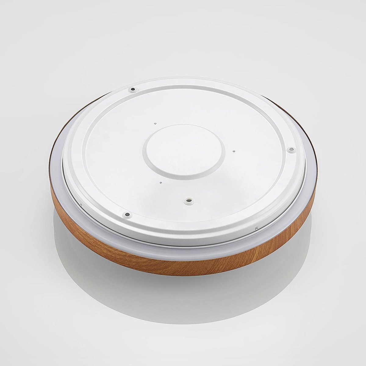 Plafonnier  moderneLED, Mynte bois clair, blanc, LINDBY