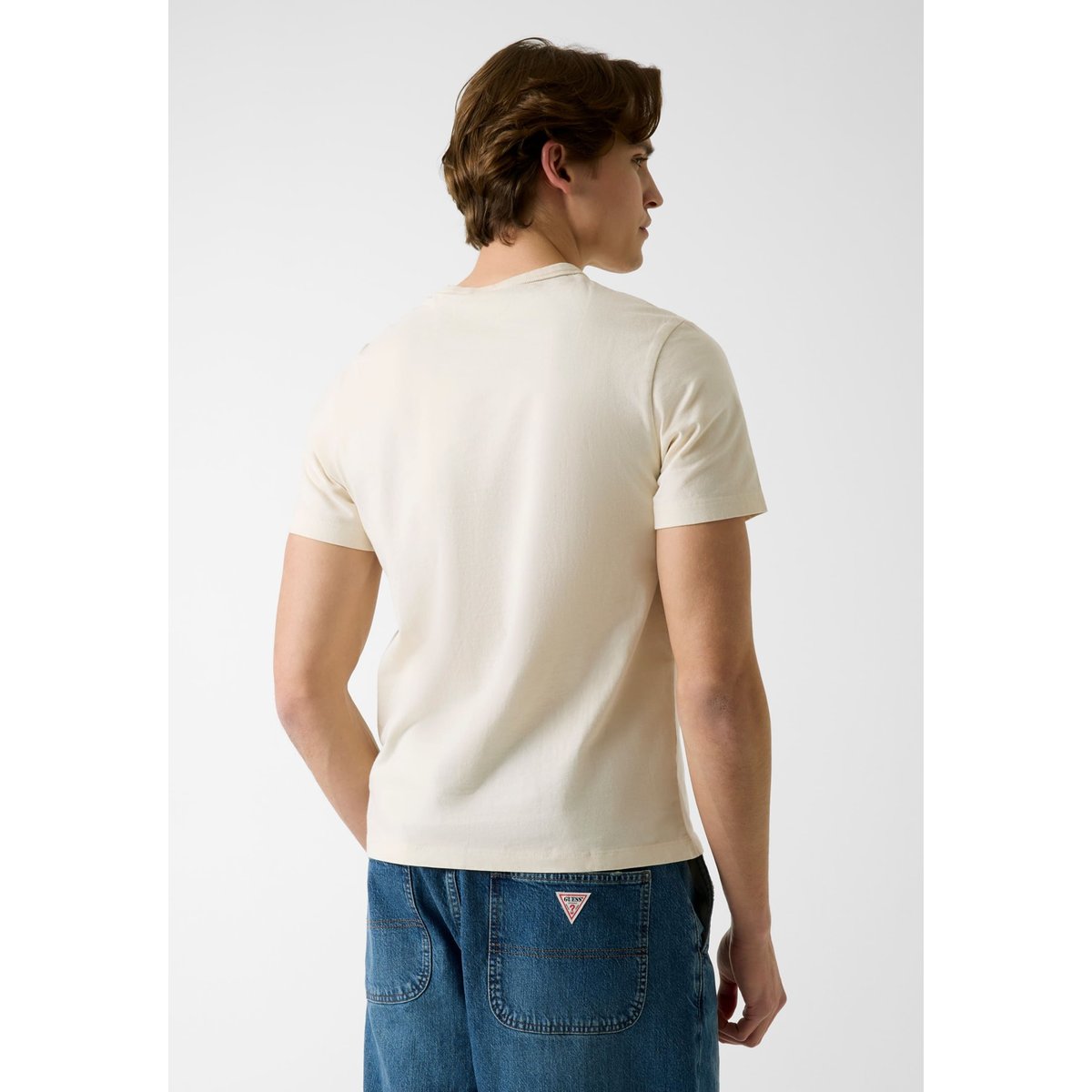 T-Shirt Imprimé crème, GUESS JEANS