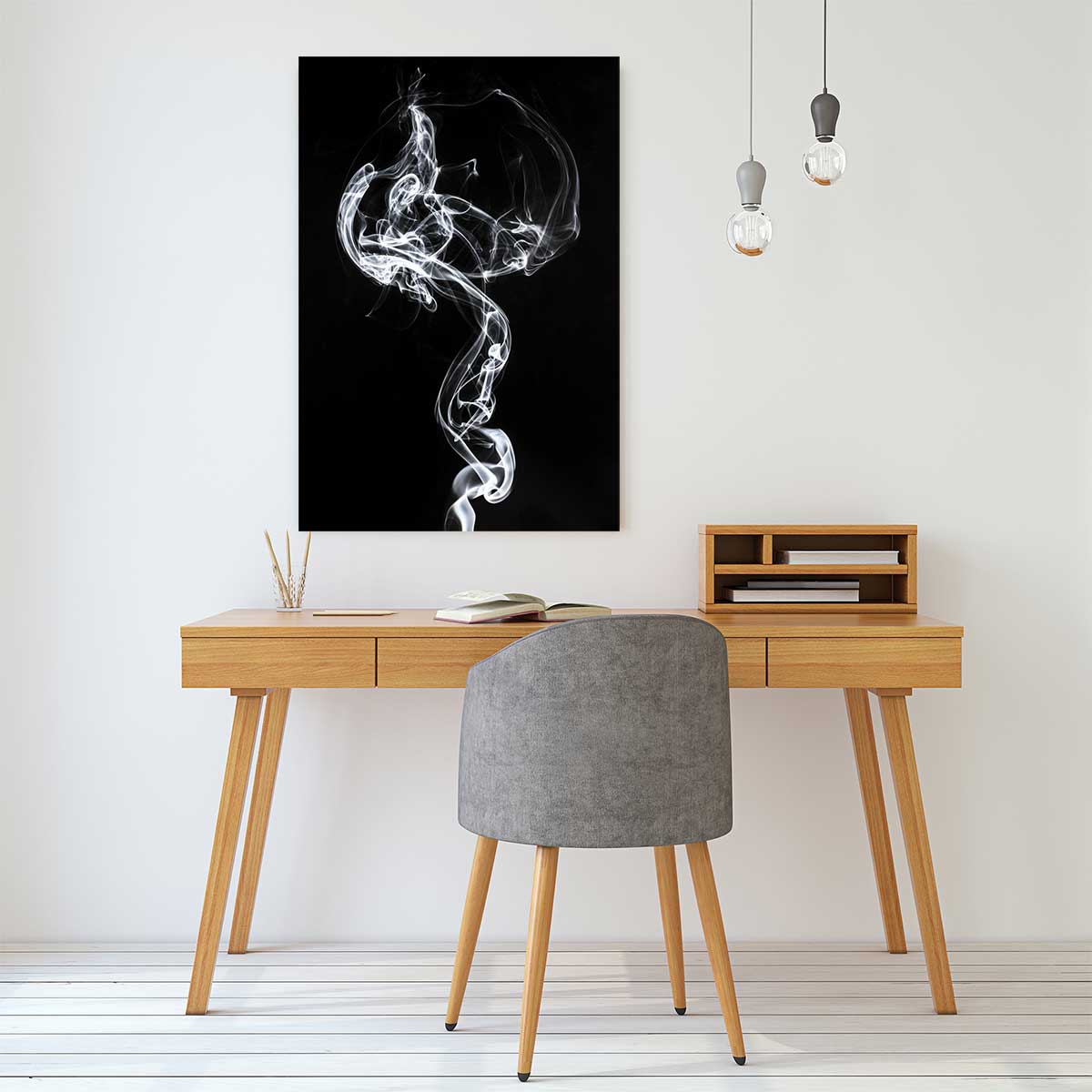 Tableau  white smoke medusa tableau alu dibond, HEXOA