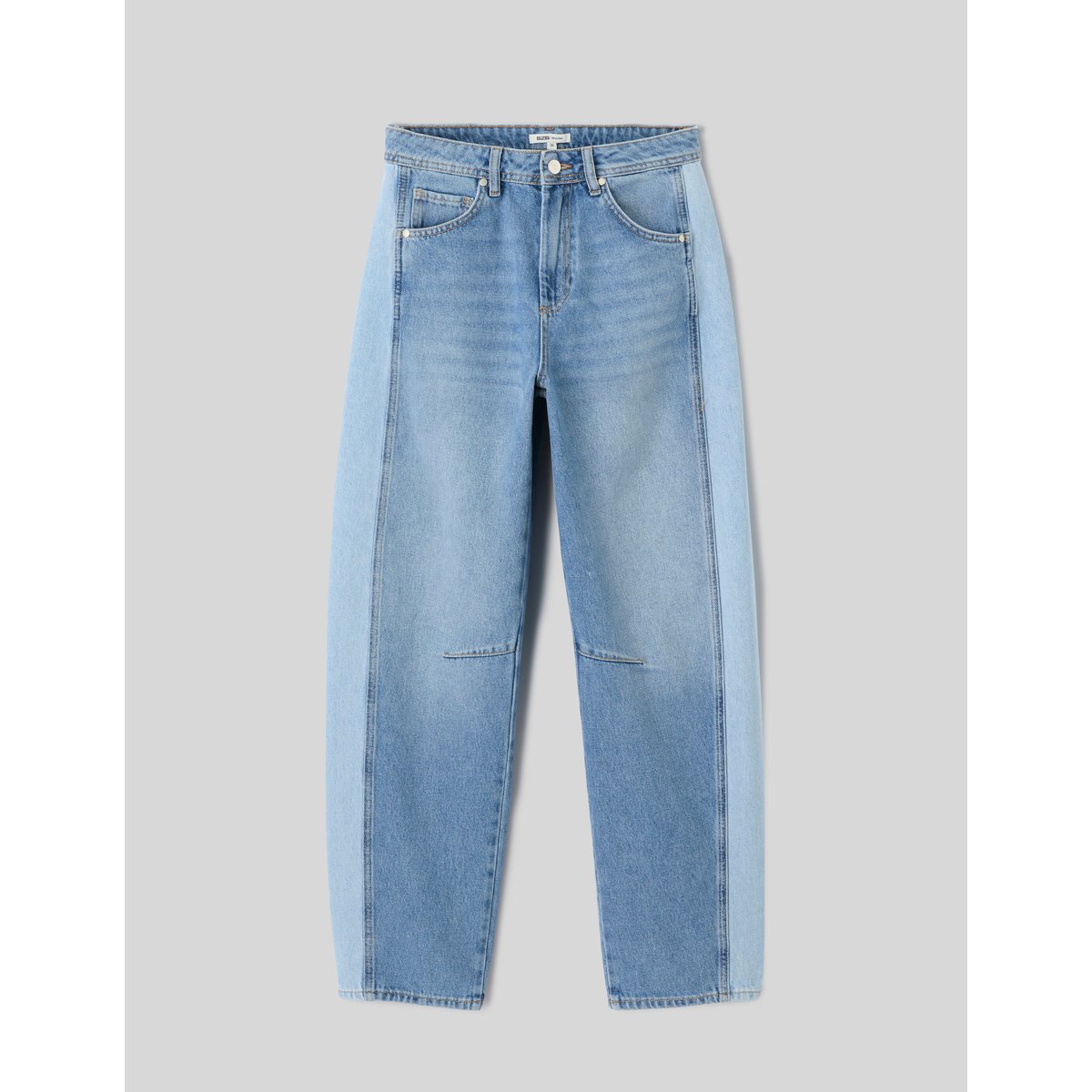 Jean balloon bicolore bleu moyen, BZB