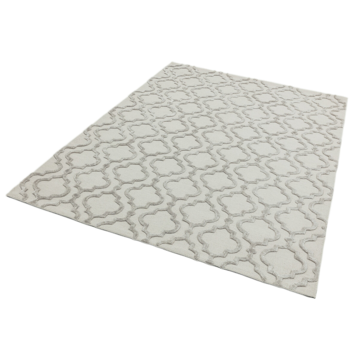Ogee Hand Woven Dhurrie Rug grey, SO'HOME