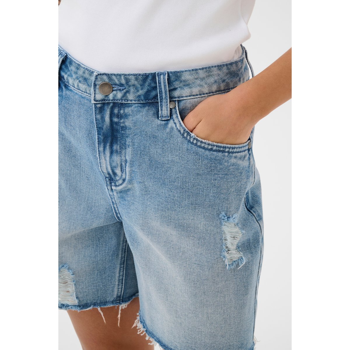 Shorts casual bleu light blue wash, CULTURE