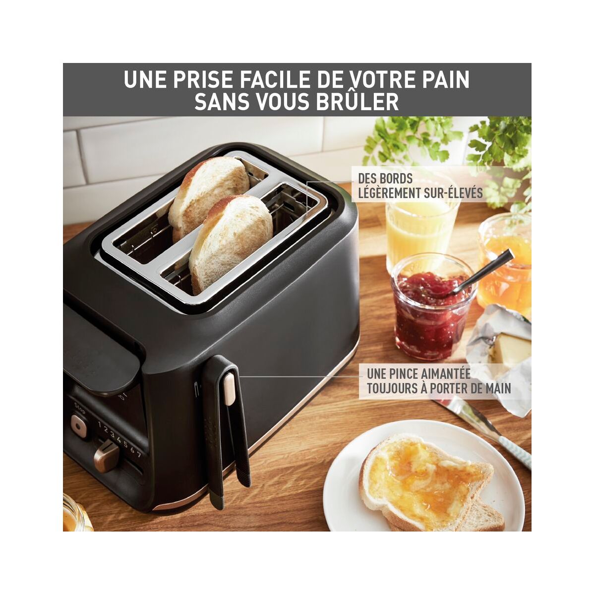 Grille-pain TT533811 INCLUDEO noir, TEFAL