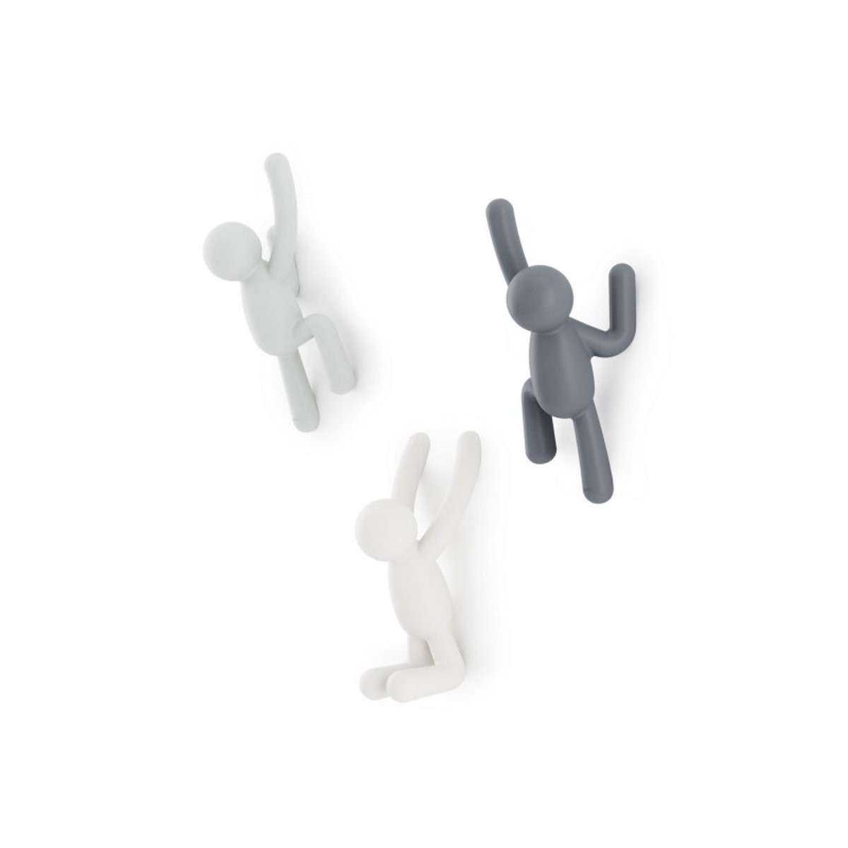 Patères bonhommes  BUDDY set de 3 gris, UMBRA