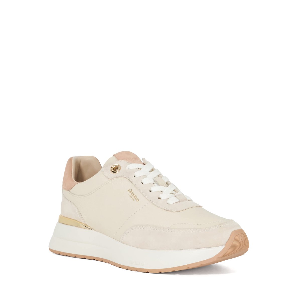 Baskets de course à lacets - EMOTION cream-leather, DUNE LONDON