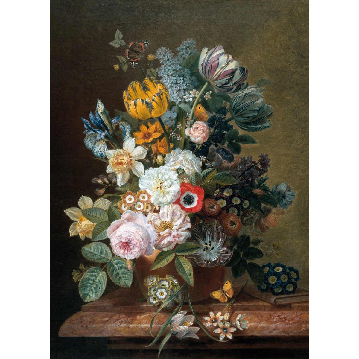 Toile imprimée Nature morte avec des fleurs multitude de coloris, ART FOR THE HOME