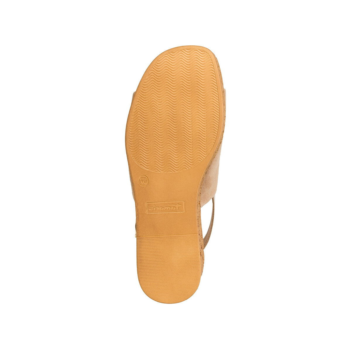 Sandales compensées en liège beige, TAMARIS
