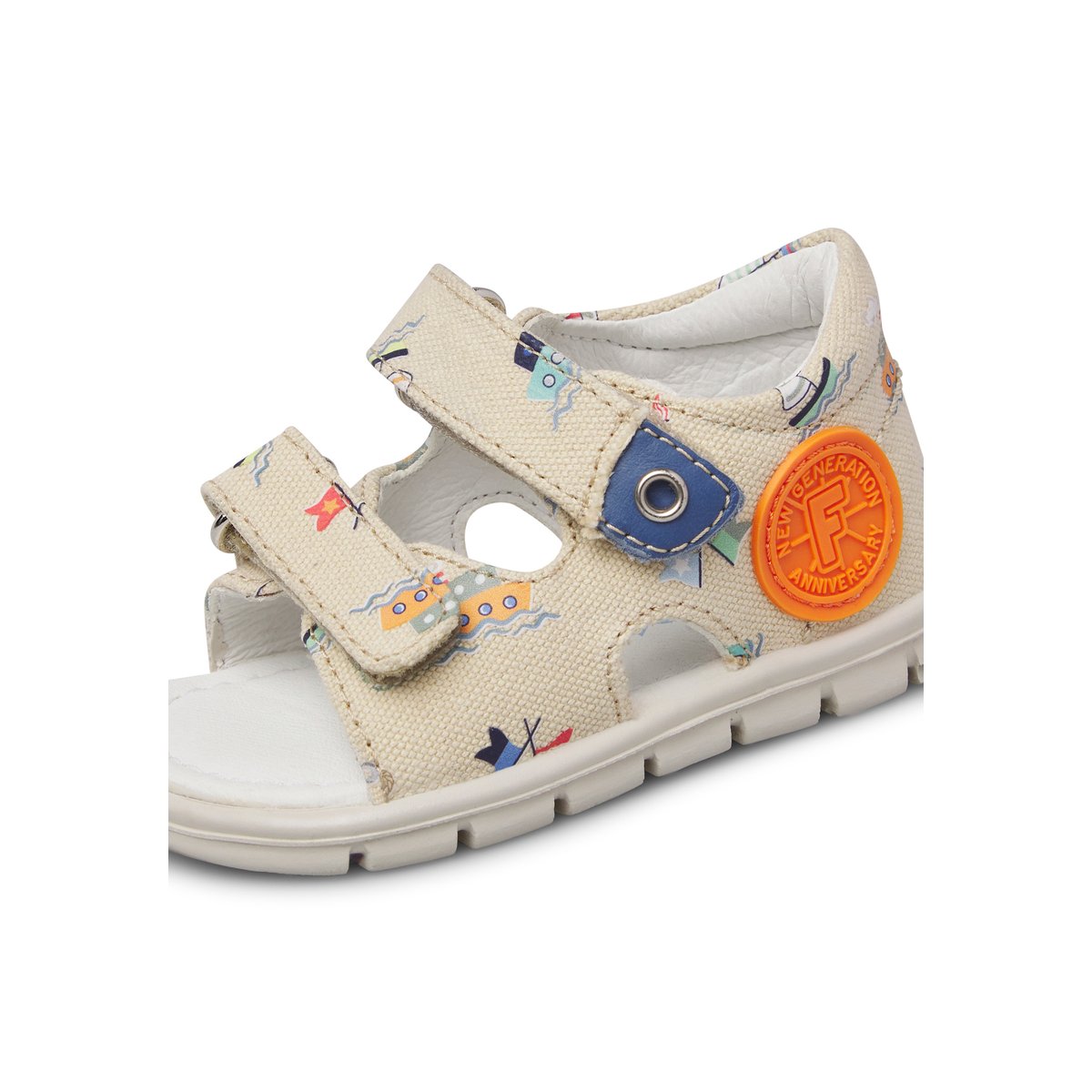 Sandales en tissu NEMO 2 beige-bleu, FALCOTTO