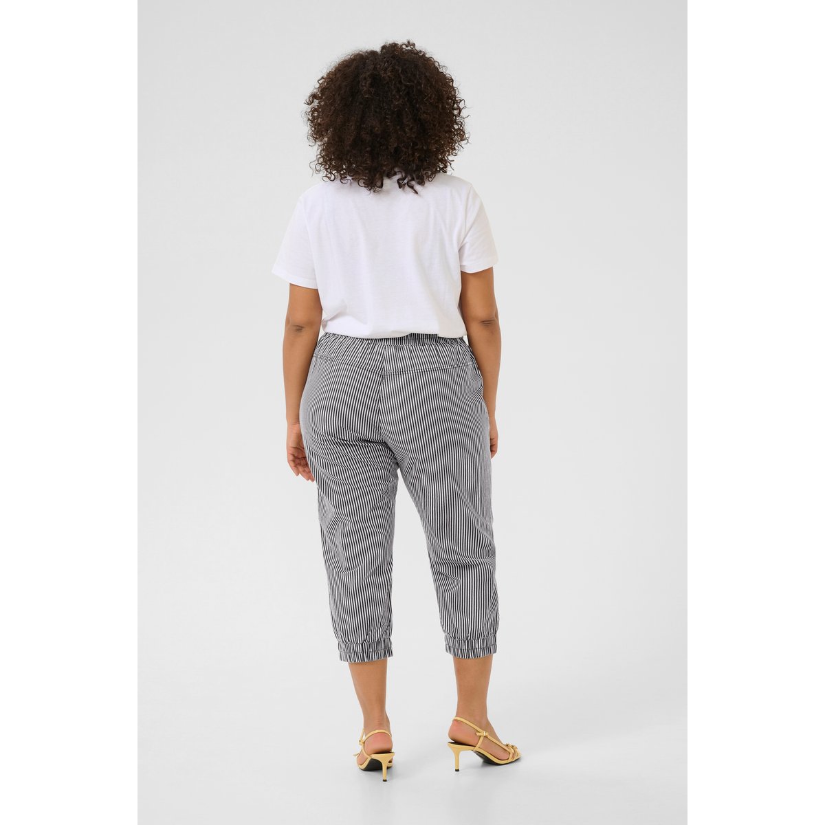 Pantalon de costume bleu/blanc rayures midnight/white stripe, KAFFE CURVE