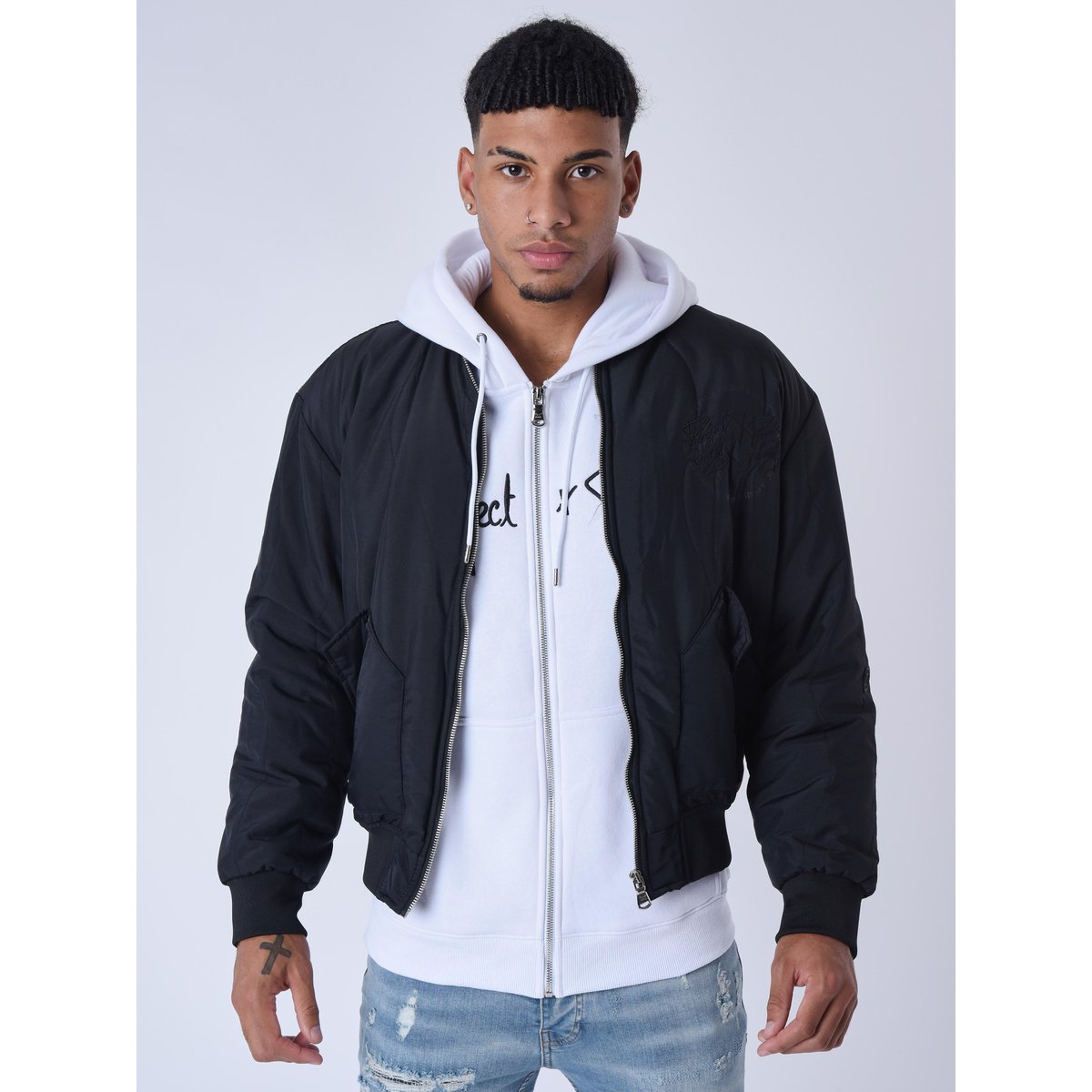 Veste matelassage vague noir, PROJECT X