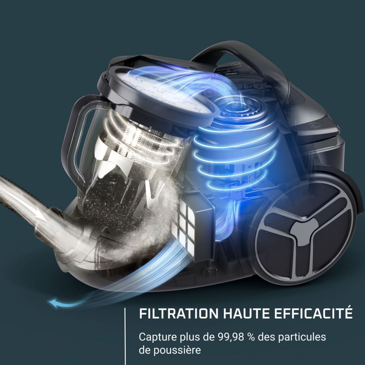 Aspirateur sans sac Silence Force Cyclonic Effitech RO7936EA couleur unique, ROWENTA